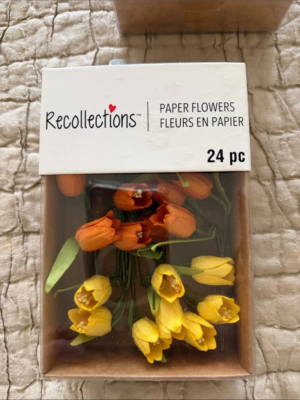 Recollections Yellow and Orange Paper Flower Stems